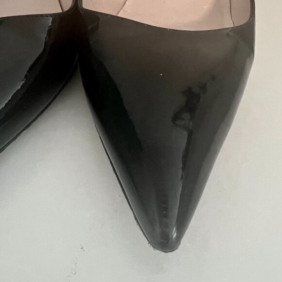 Kate Spade Vivian Black Patent Leather Pumps Heels Pointy Toe Shoe 9 - Picture 6 of 9